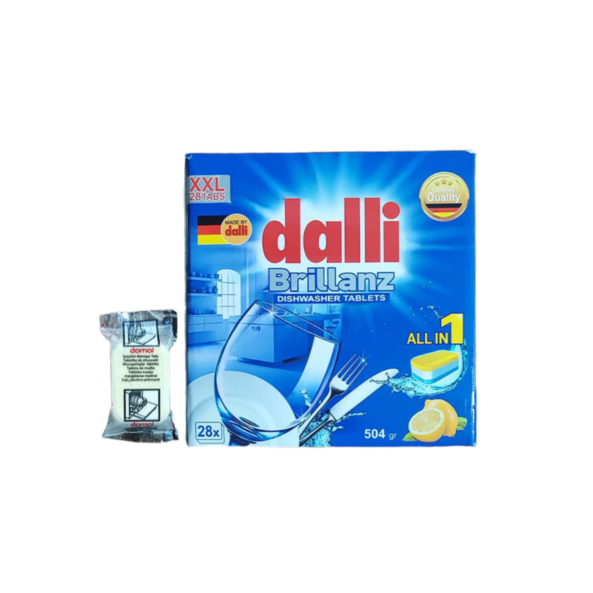 قرص ماشین ظرفشویی دالی (Dalli) مدل ۴ کاره ۲۸ عددی – ساخت آلمان